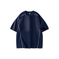 Contrast Piping Oversized Tee – Midnight Navy