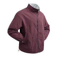 Check Stand-Collar Zip Jacket