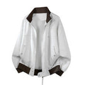 Contrast-Lined Bomber Jacket