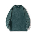 Acid-Washed Oversized Crewneck Sweatshirt