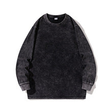 Acid-Washed Oversized Crewneck Sweatshirt